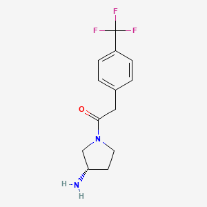 1-[(3S)-3-aminopyrrolidin-1-yl]-2-[4-(trifluoromethyl)phenyl]ethanone