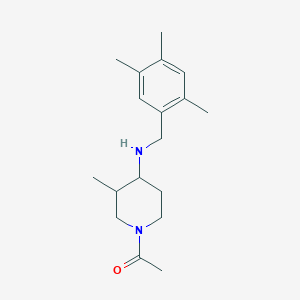 molecular formula C18H28N2O B7619385 1-[3-Methyl-4-[(2,4,5-trimethylphenyl)methylamino]piperidin-1-yl]ethanone 