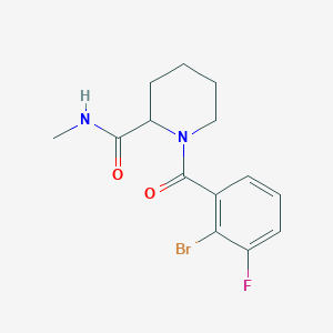 1-(2-bromo-3-fluorobenzoyl)-N-methylpiperidine-2-carboxamide