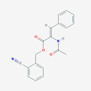 molecular formula C19H16N2O3 B7619431 (2-cyanophenyl)methyl (Z)-2-acetamido-3-phenylprop-2-enoate 