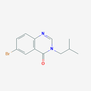 molecular formula C12H13BrN2O B7619439 6-Bromo-3-(2-methylpropyl)quinazolin-4-one 