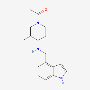 molecular formula C17H23N3O B7619446 1-[4-(1H-indol-4-ylmethylamino)-3-methylpiperidin-1-yl]ethanone 