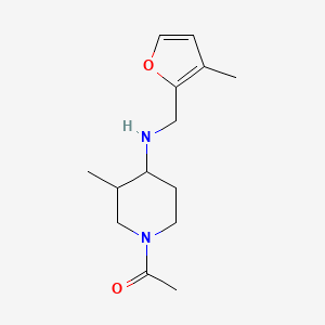 molecular formula C14H22N2O2 B7619452 1-[3-Methyl-4-[(3-methylfuran-2-yl)methylamino]piperidin-1-yl]ethanone 