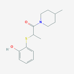 2-(2-Hydroxyphenyl)sulfanyl-1-(4-methylpiperidin-1-yl)propan-1-one