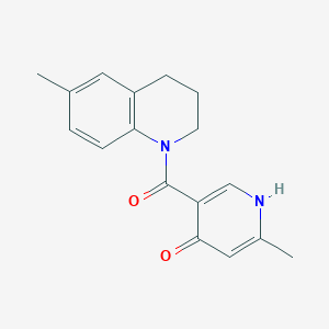 2-methyl-5-(6-methyl-3,4-dihydro-2H-quinoline-1-carbonyl)-1H-pyridin-4-one