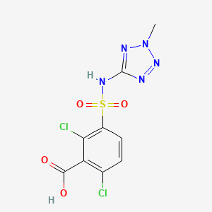 2,6-Dichloro-3-[(2-methyltetrazol-5-yl)sulfamoyl]benzoic acid