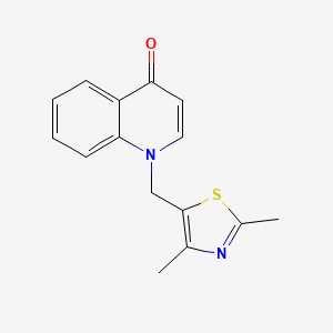 molecular formula C15H14N2OS B7619497 1-[(2,4-Dimethyl-1,3-thiazol-5-yl)methyl]quinolin-4-one 