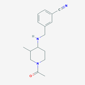 3-[[(1-Acetyl-3-methylpiperidin-4-yl)amino]methyl]benzonitrile