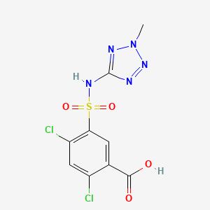 2,4-Dichloro-5-[(2-methyltetrazol-5-yl)sulfamoyl]benzoic acid