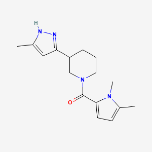 (1,5-dimethylpyrrol-2-yl)-[3-(5-methyl-1H-pyrazol-3-yl)piperidin-1-yl]methanone