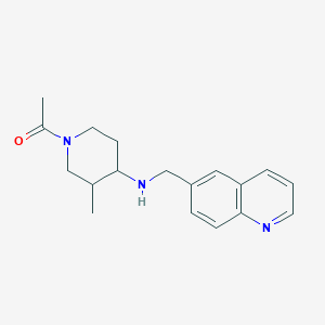 1-[3-Methyl-4-(quinolin-6-ylmethylamino)piperidin-1-yl]ethanone