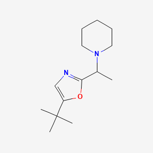 5-Tert-butyl-2-(1-piperidin-1-ylethyl)-1,3-oxazole