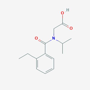 molecular formula C14H19NO3 B7619674 2-[(2-Ethylbenzoyl)-propan-2-ylamino]acetic acid 