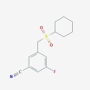 3-(Cyclohexylsulfonylmethyl)-5-fluorobenzonitrile