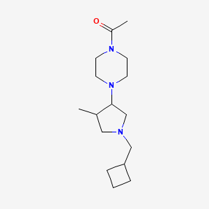 1-[4-[1-(Cyclobutylmethyl)-4-methylpyrrolidin-3-yl]piperazin-1-yl]ethanone