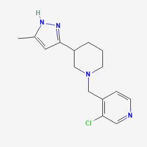 3-chloro-4-[[3-(5-methyl-1H-pyrazol-3-yl)piperidin-1-yl]methyl]pyridine