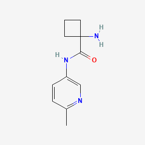 molecular formula C11H15N3O B7619756 1-amino-N-(6-methylpyridin-3-yl)cyclobutane-1-carboxamide 