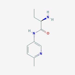 molecular formula C10H15N3O B7619783 (2R)-2-amino-N-(6-methylpyridin-3-yl)butanamide 