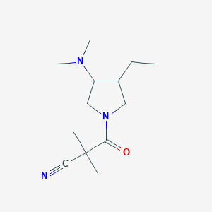 3-[3-(Dimethylamino)-4-ethylpyrrolidin-1-yl]-2,2-dimethyl-3-oxopropanenitrile