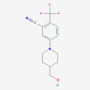 5-[4-(Hydroxymethyl)piperidin-1-yl]-2-(trifluoromethyl)benzonitrile