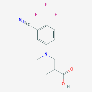 3-[3-cyano-N-methyl-4-(trifluoromethyl)anilino]-2-methylpropanoic acid