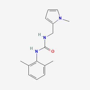 molecular formula C15H19N3O B7619832 1-(2,6-Dimethylphenyl)-3-[(1-methylpyrrol-2-yl)methyl]urea 