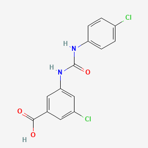 3-Chloro-5-[(4-chlorophenyl)carbamoylamino]benzoic acid