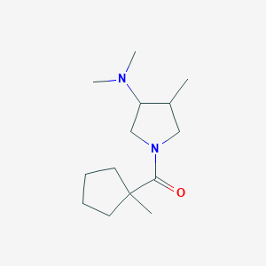 molecular formula C14H26N2O B7619859 [3-(Dimethylamino)-4-methylpyrrolidin-1-yl]-(1-methylcyclopentyl)methanone 