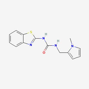 molecular formula C14H14N4OS B7619876 1-(1,3-Benzothiazol-2-yl)-3-[(1-methylpyrrol-2-yl)methyl]urea 