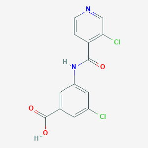 molecular formula C13H8Cl2N2O3 B7619898 3-Chloro-5-[(3-chloropyridine-4-carbonyl)amino]benzoic acid 