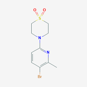 4-(5-Bromo-6-methylpyridin-2-yl)-1,4-thiazinane 1,1-dioxide