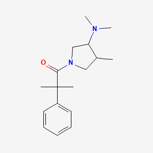 molecular formula C17H26N2O B7619941 1-[3-(Dimethylamino)-4-methylpyrrolidin-1-yl]-2-methyl-2-phenylpropan-1-one 