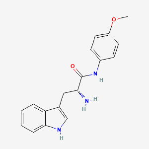 molecular formula C18H19N3O2 B7619951 (2R)-2-amino-3-(1H-indol-3-yl)-N-(4-methoxyphenyl)propanamide 