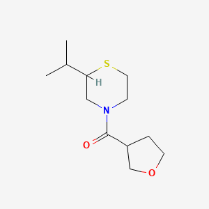 molecular formula C12H21NO2S B7619962 Oxolan-3-yl-(2-propan-2-ylthiomorpholin-4-yl)methanone 