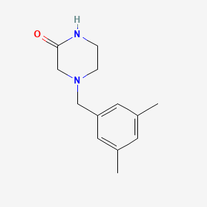 molecular formula C13H18N2O B7619964 4-[(3,5-Dimethylphenyl)methyl]piperazin-2-one 