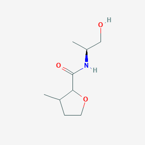 molecular formula C9H17NO3 B7619992 N-[(2S)-1-hydroxypropan-2-yl]-3-methyloxolane-2-carboxamide 