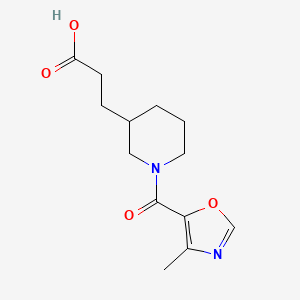 3-[1-(4-Methyl-1,3-oxazole-5-carbonyl)piperidin-3-yl]propanoic acid