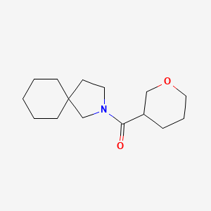 molecular formula C15H25NO2 B7619999 2-Azaspiro[4.5]decan-2-yl(oxan-3-yl)methanone 