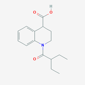 1-(2-ethylbutanoyl)-3,4-dihydro-2H-quinoline-4-carboxylic acid