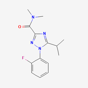 molecular formula C14H17FN4O B7620020 1-(2-fluorophenyl)-N,N-dimethyl-5-propan-2-yl-1,2,4-triazole-3-carboxamide 