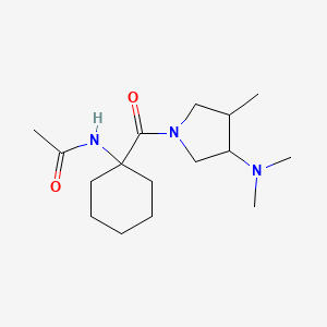 N-[1-[3-(dimethylamino)-4-methylpyrrolidine-1-carbonyl]cyclohexyl]acetamide