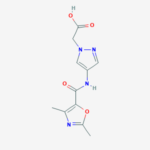 2-[4-[(2,4-Dimethyl-1,3-oxazole-5-carbonyl)amino]pyrazol-1-yl]acetic acid