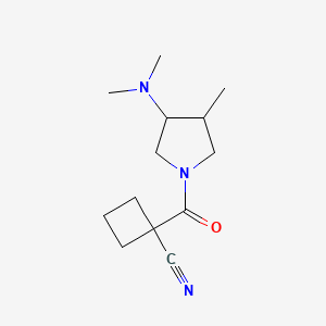 1-[3-(Dimethylamino)-4-methylpyrrolidine-1-carbonyl]cyclobutane-1-carbonitrile