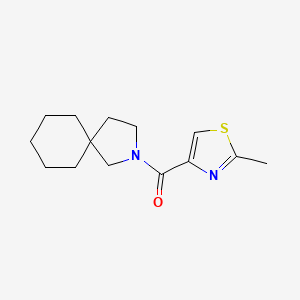 molecular formula C14H20N2OS B7620058 2-Azaspiro[4.5]decan-2-yl-(2-methyl-1,3-thiazol-4-yl)methanone 