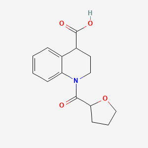 1-(oxolane-2-carbonyl)-3,4-dihydro-2H-quinoline-4-carboxylic acid