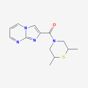 molecular formula C13H16N4OS B7620081 (2,6-Dimethylthiomorpholin-4-yl)-imidazo[1,2-a]pyrimidin-2-ylmethanone 