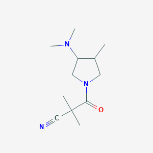 3-[3-(Dimethylamino)-4-methylpyrrolidin-1-yl]-2,2-dimethyl-3-oxopropanenitrile