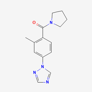 [2-Methyl-4-(1,2,4-triazol-1-yl)phenyl]-pyrrolidin-1-ylmethanone