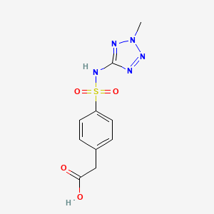 2-[4-[(2-Methyltetrazol-5-yl)sulfamoyl]phenyl]acetic acid