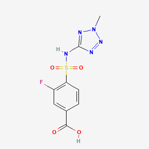 3-Fluoro-4-[(2-methyltetrazol-5-yl)sulfamoyl]benzoic acid